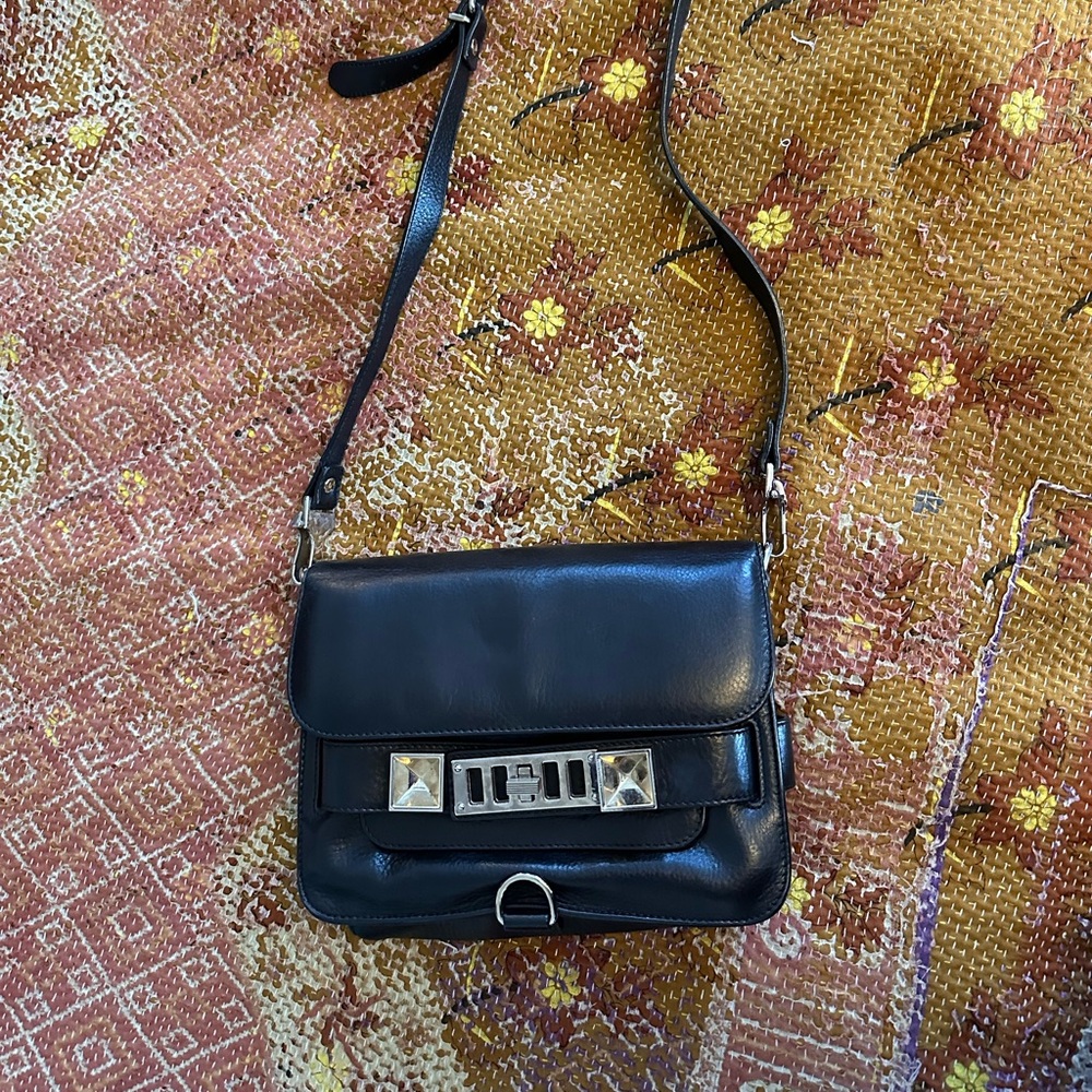 Proenza Schouler PS11 Black Leather Crossbody Bag
